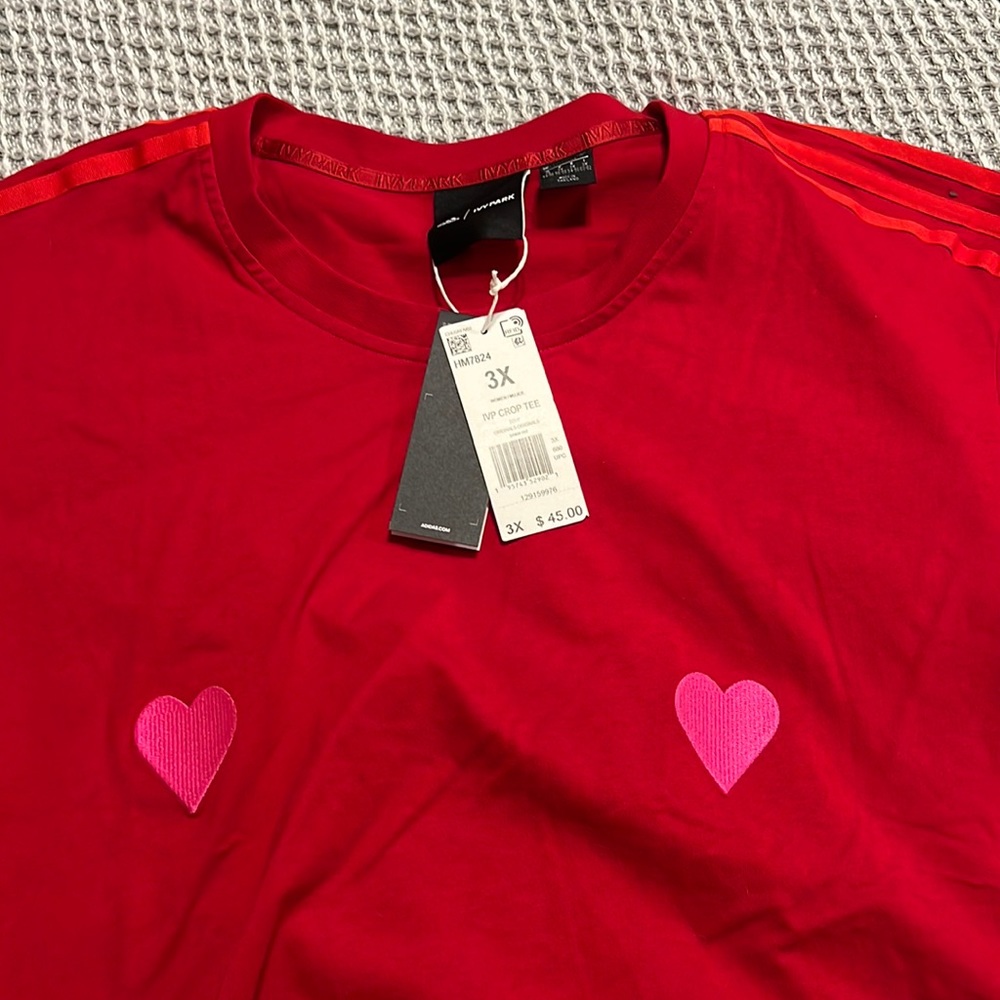 Adidas x Ivy Park Red Heart Crop Top womens 3x